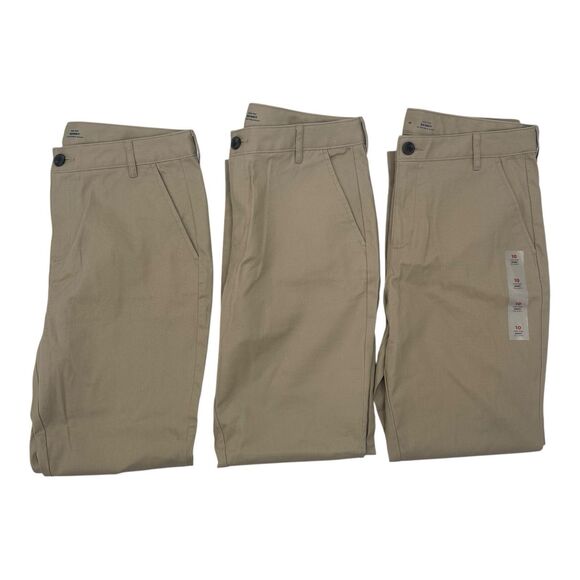Old Navy High Rise Skinny Khaki Twill Pants Women's Size 10 Uniform Rolled Oats - Picture 1 of 7